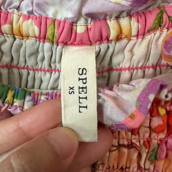 SPELL & THE GYPSY Freda Dress Lolly Colorful Floral Puff Sleeve Boho - Picture 12 of 15